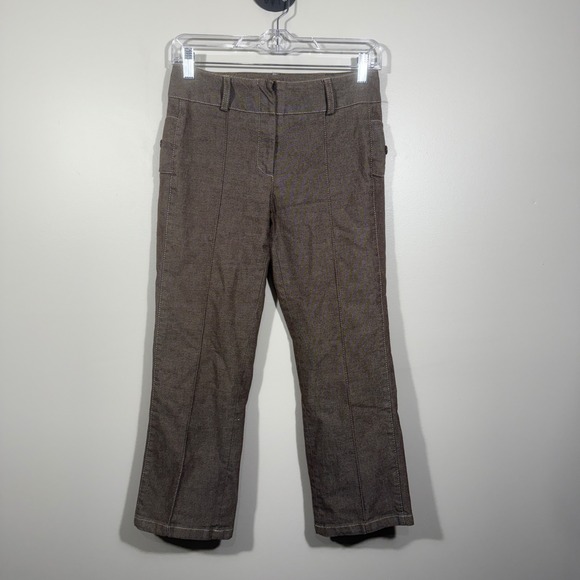 Promod Pants - Vintage Promod Brown High‎ Waist Trousers Crop Flare Pants Size 0?